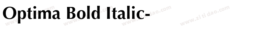 Optima Bold Italic字体转换